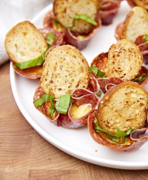 Crispy Baked Cheesy Salami Appetizer Bites