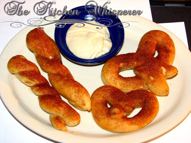 Cinnamon Sugar Pretzel Sticks With A Caramel Cinnamon Dip