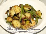 Parmesan Roasted Potatoes, Green Beans and Brussels Sprouts