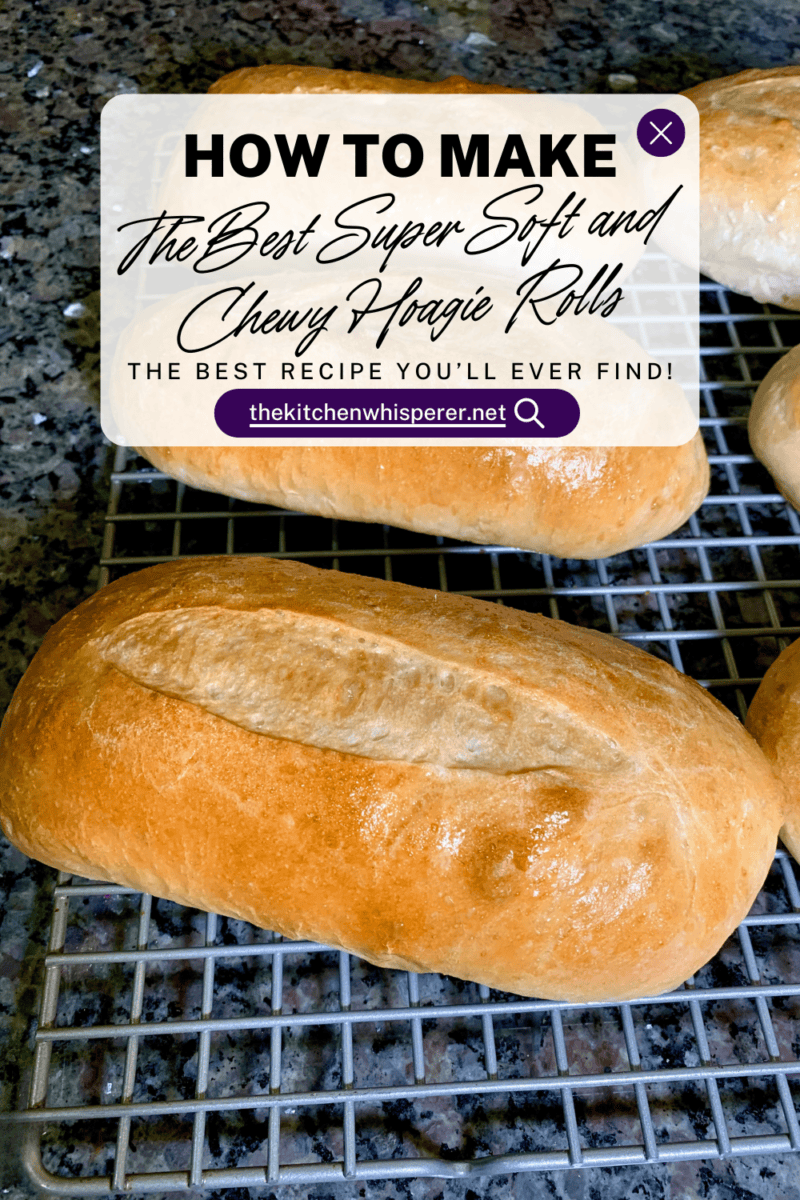 The BEST soft and chewy bread roll for hoagies/submarine/grinders. Pillowy soft rolls that are begging to be filled with deliciousness! rolls, bread rolls, hoagies, sub sandwiches, pizzeria shop, bread,best hoagie rolls recipe, soft hoagie buns, soft and chewy hoagie rolls, hoagie roll sandwich recipes, #hoagie #breadrolls #hoagieroll