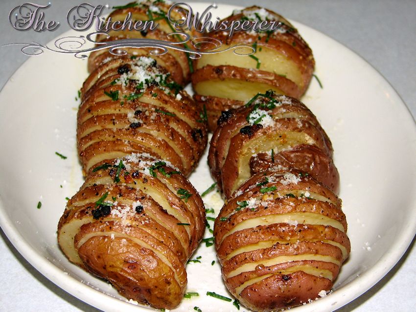 Baked Garlic Parmesan Hasselback Potatoes - with Butter & herbs