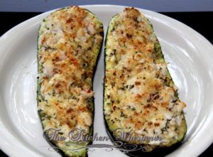 Crab Stuffed Zucchini with Gruyere Panko Crust