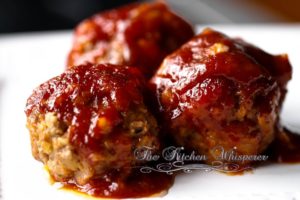 Cowboy Meatballs with Cowboy BBQ Sauce