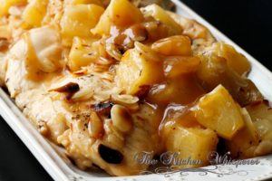 Tropical Baked Chicken with Pineapples and Almonds