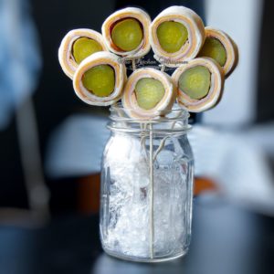 Pickle Pinwheel Pops (Easy Tortilla Ham & Cheese Roll ups)