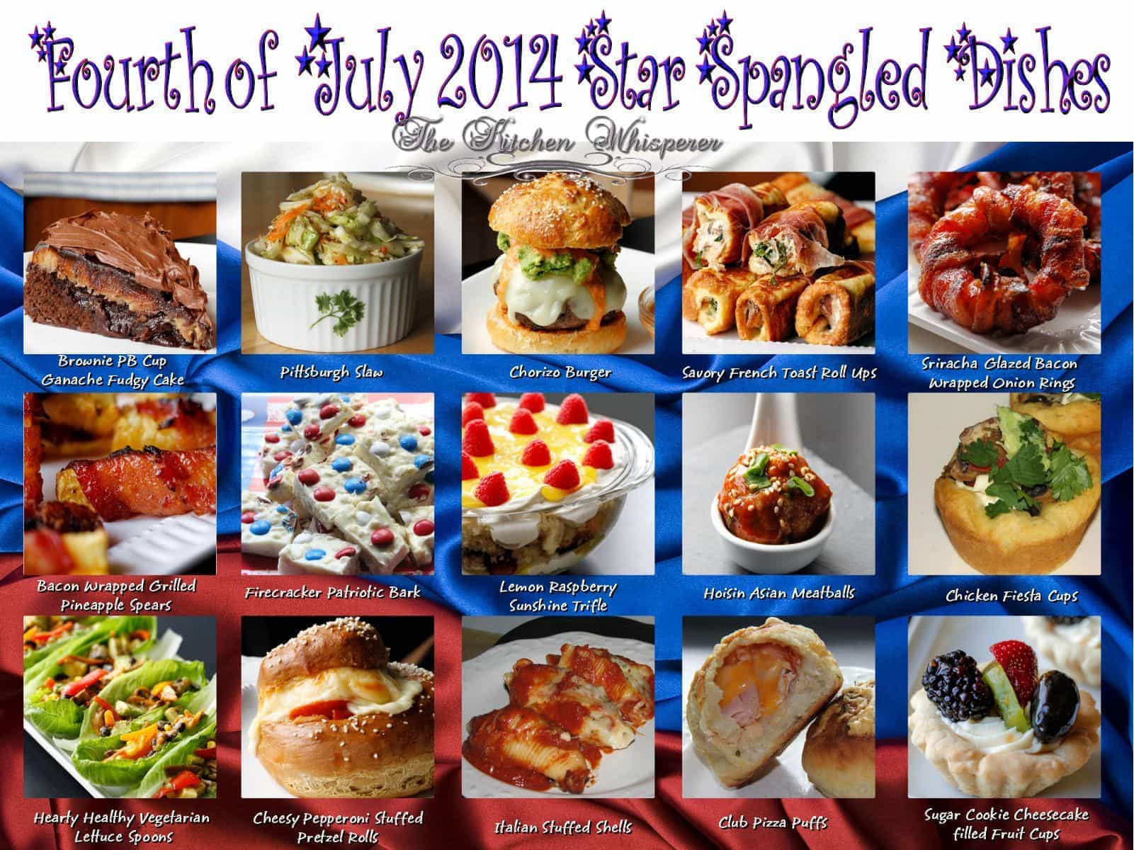 Fourth of July Star Spangled Dishes