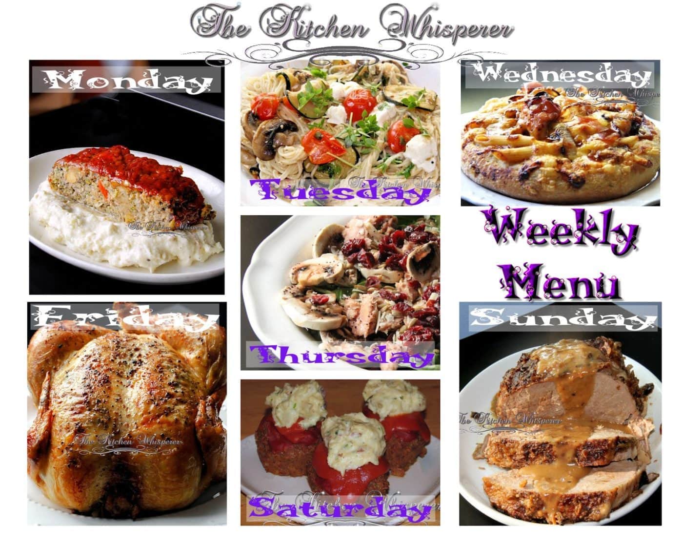 Weekly Menu - The Kitchen Whisperer