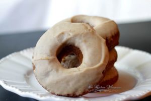 Baked Apple Cider Donuts with Maple Bourbon Glaze