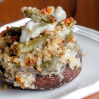 Green Bean Casserole Stuffed Mushroom Caps