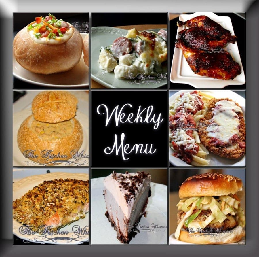 Weekly Menu - The Kitchen Whisperer