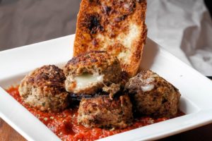 Mozzarella Stuffed Italian Meatballs