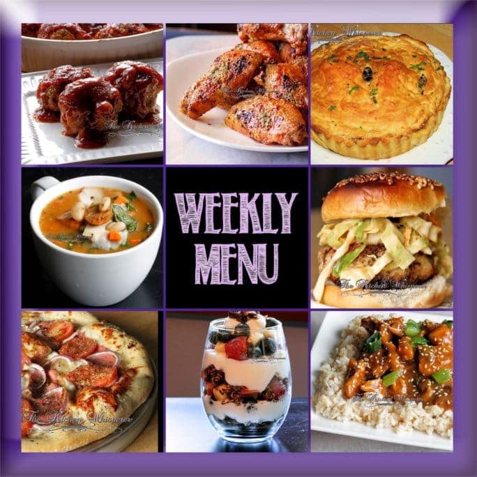 Weekly Menu – What to cook this week!