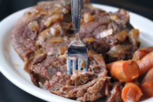 Pressure Cooker Mom’s Classic Pot Roast with Savory Onion Gravy