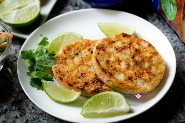 Grilled Pollock Flatbread Pizza with Slaw and Mexican Crema