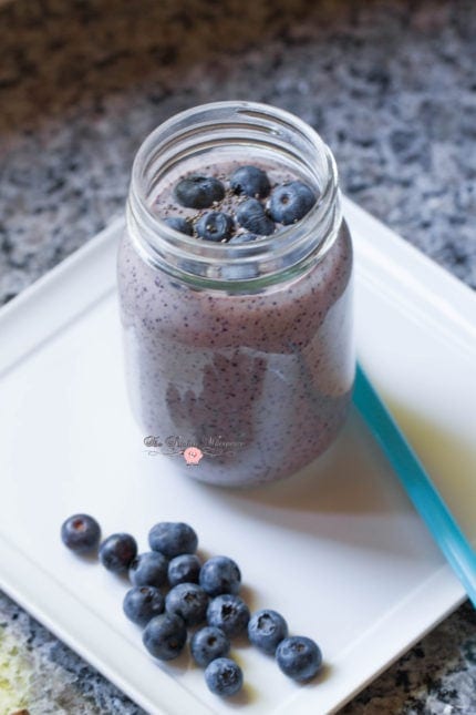 Skinny Blueberry Protein Smoothie 