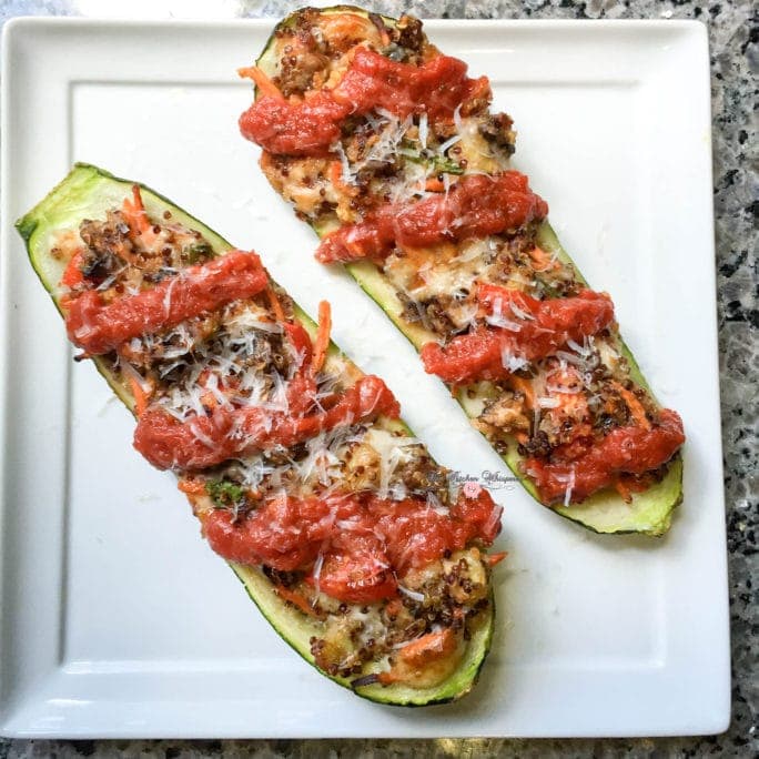 Italian Veggie Stuffed Zucchini Boats Starring Ragu Homestyle Thick ...