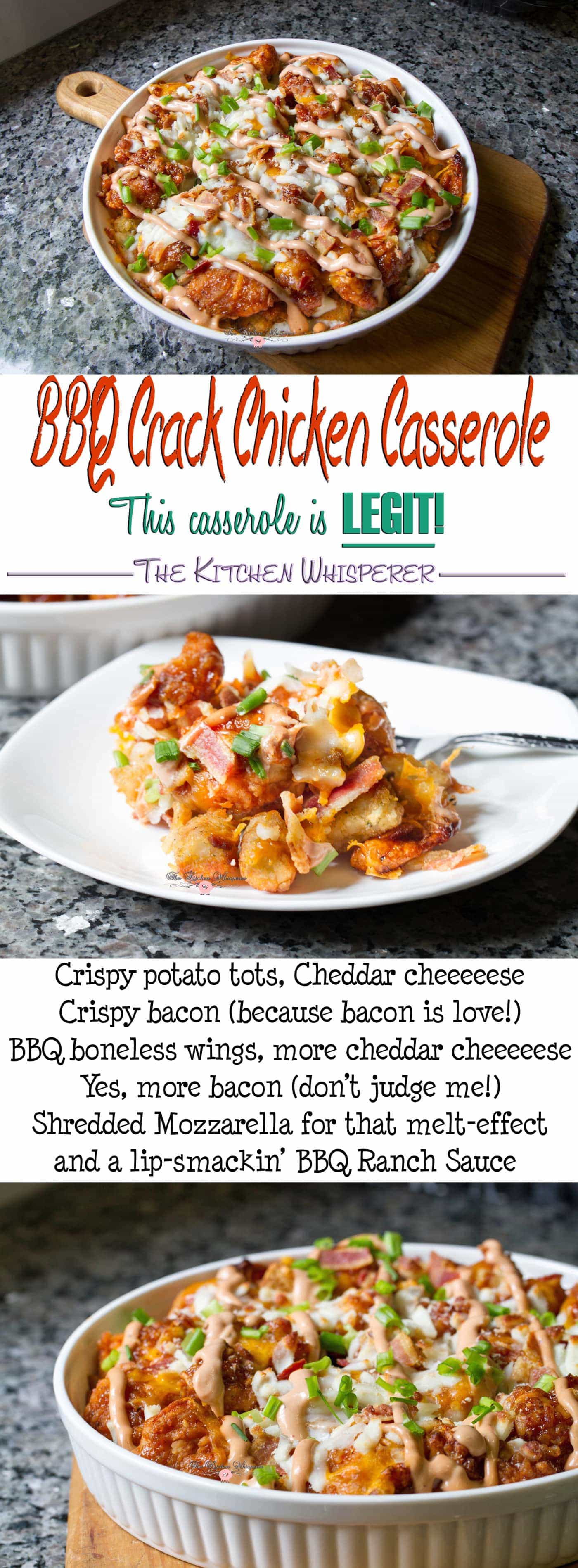 The Best BBQ Bacon Cheesy Chicken Tater Tot Casserole - The Kitchen ...