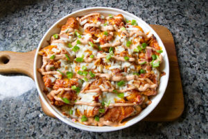 The Best BBQ Bacon Cheesy Chicken Tater Tot Casserole