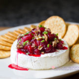 Creamy Baked Brie With Cranberry Relish & Toasted Pecans