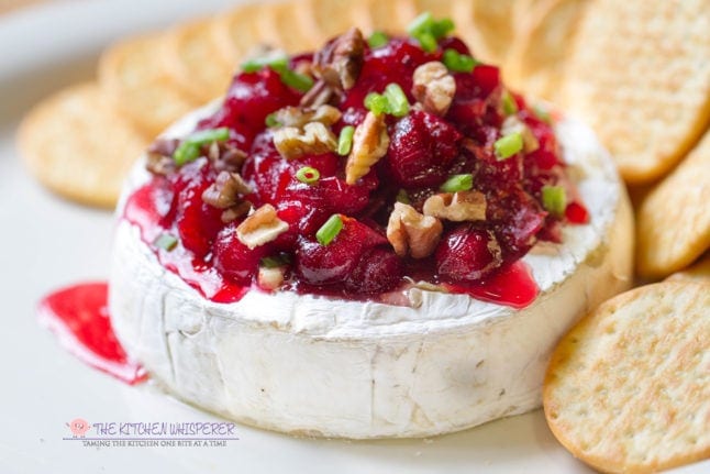 Creamy Baked Brie With Cranberry Relish & Toasted Pecans – The Kitchen ...