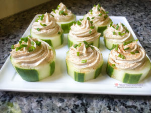 Cucumber Cups with Creamy Chicken Whip