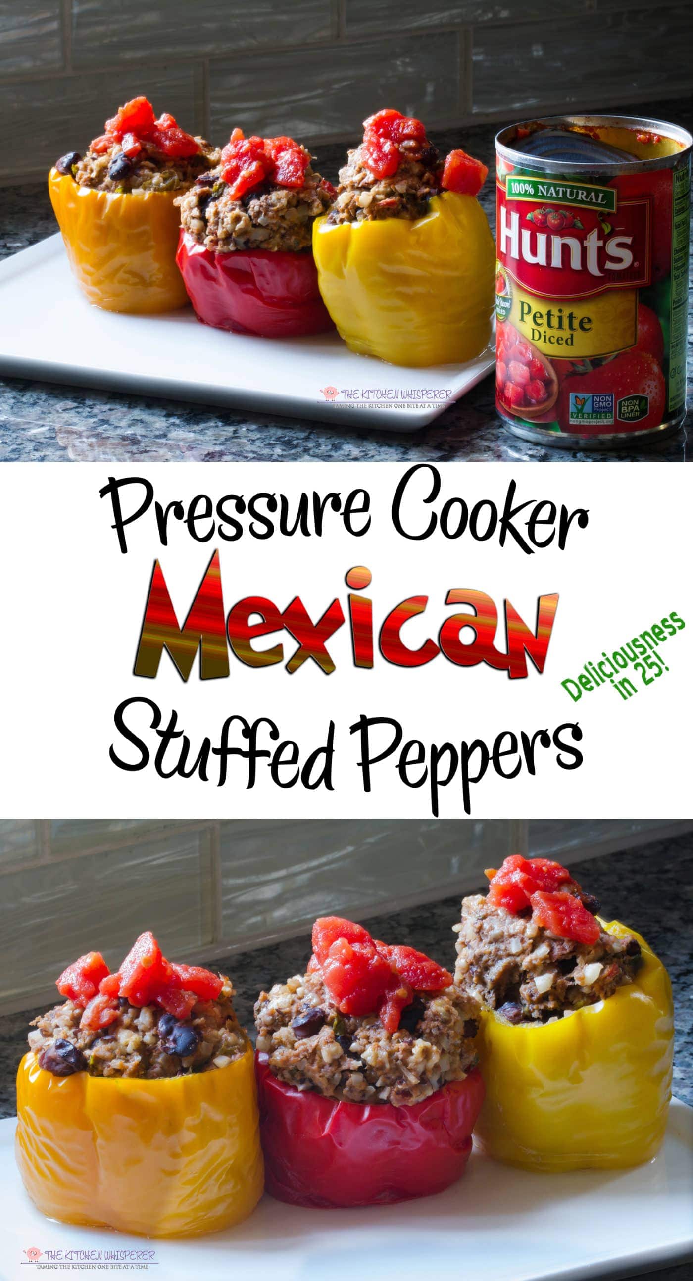 Pressure Cooker Mexican Stuffed Peppers