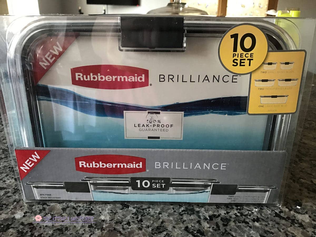 Unboxing Rubbermaid Brilliance 10 Piece Set and Sample Meal Prep 