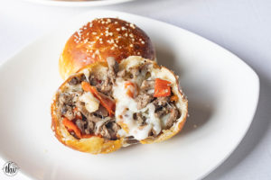 Pretzel Bun Philly Cheesesteak Bombs