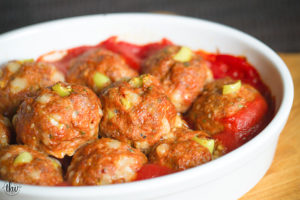 Spicy Three Meat Banana Pepper Meatballs