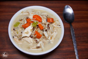 Instant Pot Creamy Chicken and Wild Blend Rice Soup (with Crock Pot instructions too!)