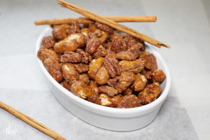 Cinnamon Sugar Candied Pecans & Pretzel Bites