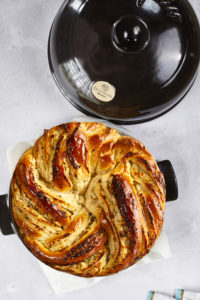 Cheesy Bacon Ranch & Chicken Braided Bread Wreath