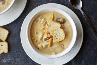 Easy One Pot Rustic Corn and Cheesy Potato Soup