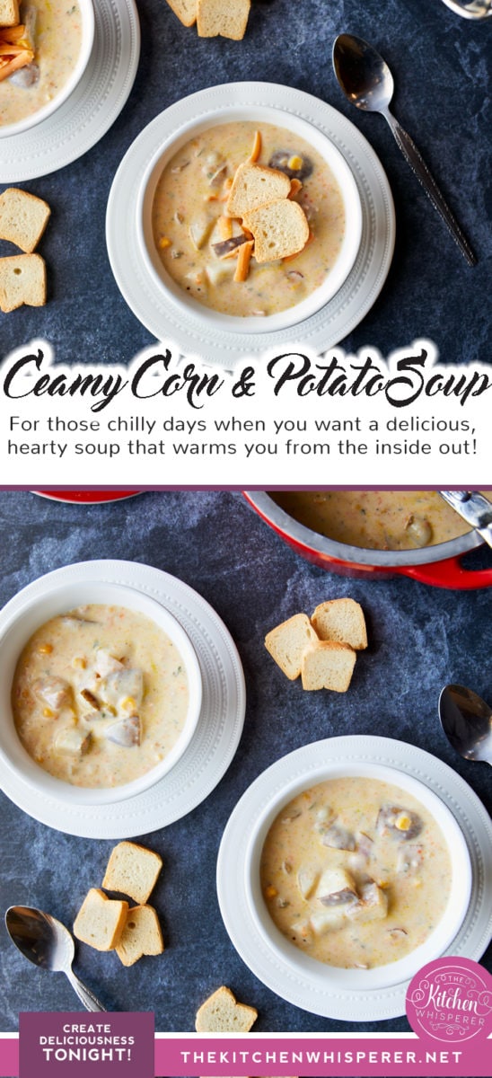 Rustic Creamy Potato & Corn Soup