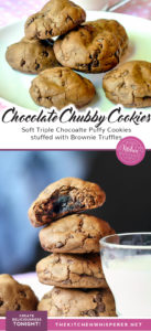 Brownie Truffle Stuffed Chocolate Chubby Cookies – The Kitchen Whisperer