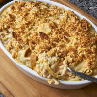 Classic Hot Tuna Noodle Casserole with Cracker Topping