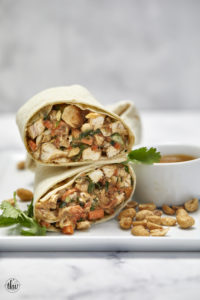 Crunchy Thai Chicken Salad Wraps