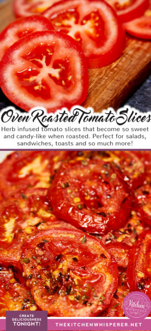 Oven Roasted Italian Herb Tomato Slices