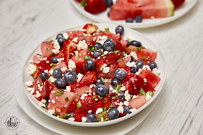 Watermelon Berry Feta Salad