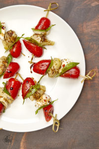 Artichoke Caprese Bites