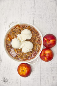 Nectarine Crisp with Cinnamon Oat Pecan Streusel