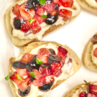 Strawberry Balsamic Crostini Bruschetta