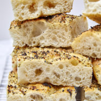 No Knead Everything Garlic Oregano Focaccia