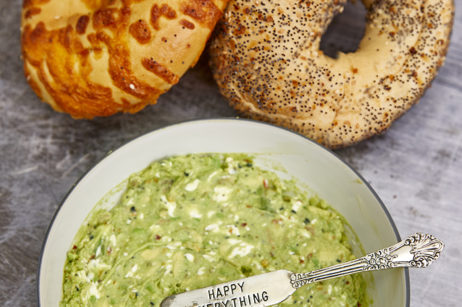 Smashed Avocado Everything Bagel Cream Cheese Spread