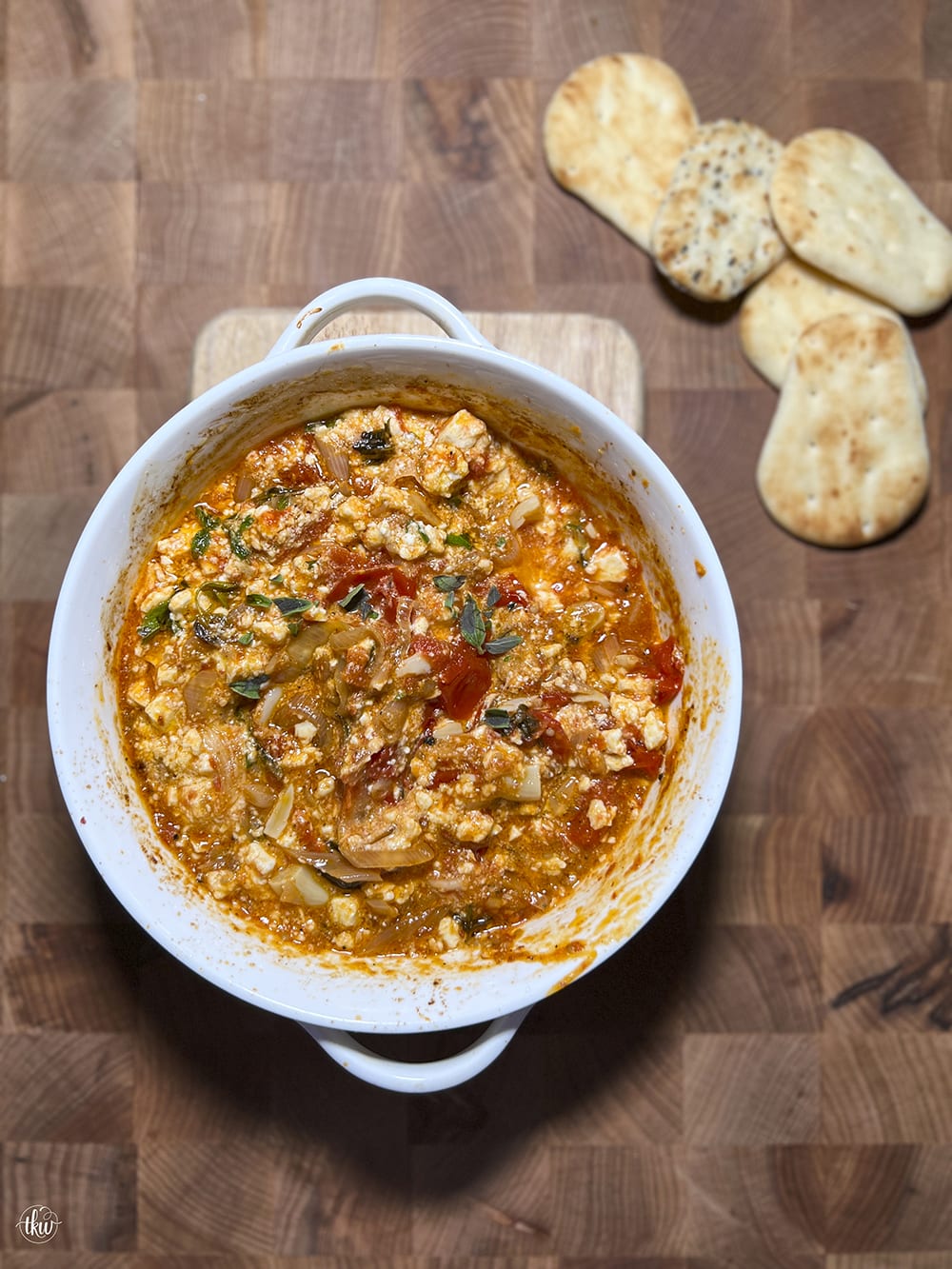 Roasted Tomatoes Shallots Garlic & Feta Spread