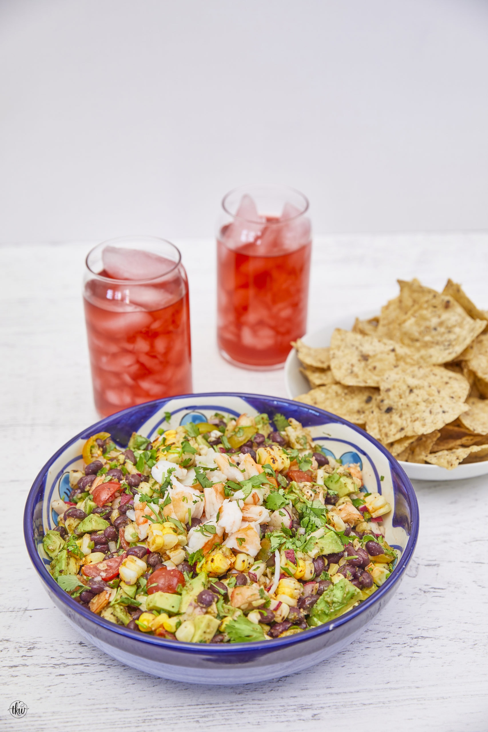 Charred Corn Black Bean & Shrimp Salsa