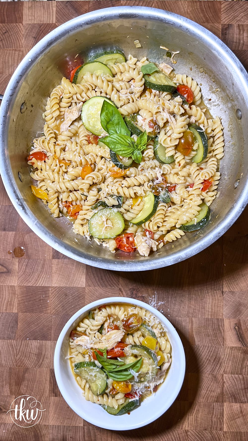 One Pot Garden Veggie & Chicken Pasta