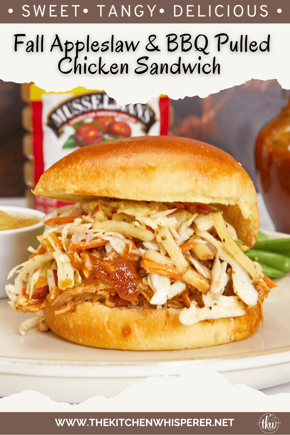 The Most Amazing Pulled Chicken Sandwich With Crisp Apple Coleslaw ...