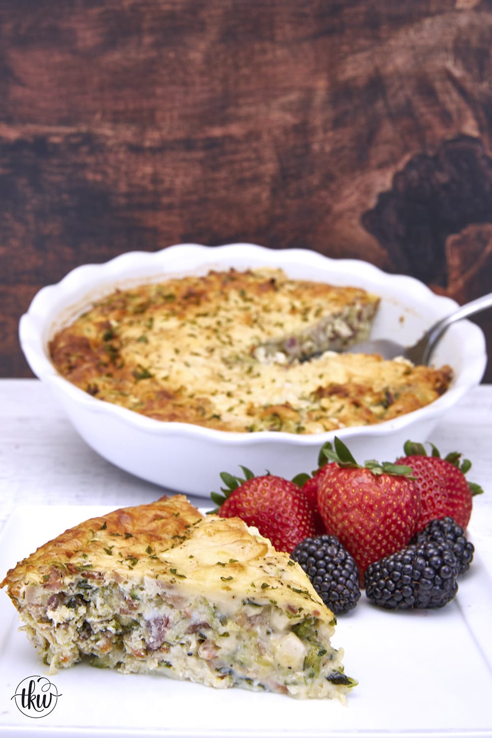 Easy Cheesy Summer Sweet Corn &  Zucchini Quiche