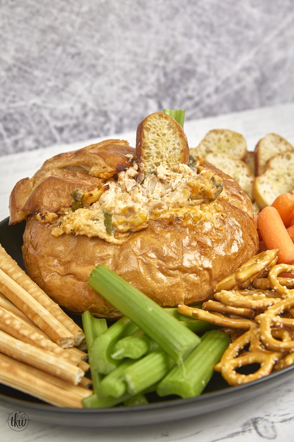 Ultimate Smoked BBQ Chicken Bacon And Ranch Bread Bowl